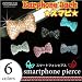 【メール便で送料無料】(ピンク)特価ワンコイン！リボンクリスタルスマピ★スマートフォンストラップ/iPhoneスマホストラップ