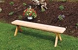 Outdoor 2 Foot Cross Leg Pine Picnic BENCH ONLY *Unfinished * Amish Made USA