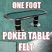 1 Foot Section of Olive Green Poker Table Cloth Felt. Top Quality to Build Your Poker Table. You Pick the Length.