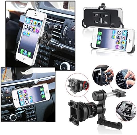 360Á‹ Rotating Car Dash Air Vent Mount Holder For iPhone 5 6th Black
