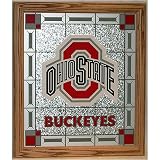 Ohio State University Buckeyes NCAA 15.5 X 18 Glass Wall Plaque