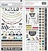 American Crafts 351101 Vicki Boutin Color Kaleidoscope Thickers 5.5"X11" 121/Pkg-Hello Friend Phrase/Silver Chipboard, Hello