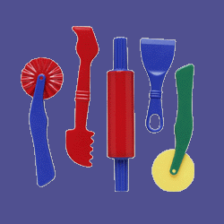 CKC9762 - Clay Dough Tools Set, 5 Piece, Assorted Colors by Chenille Kraft Company