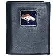 Denver Broncos Executive Leather Trifold Wallet in a Box - NFL Football Fan Shop Sports Team Merchandise