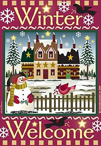 Winter Welcome House Flag