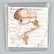 Rememberence - Baptism / Bautizo - 2 and 1/2"x3" Plastic Case - Card - Finger Rosary