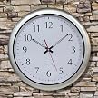 Poolmaster Outdoor Clock - Silver (16")