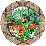 Jungle Hut 100 Piece Round Puzzle