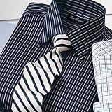 Navy Stripe Dress Shirt