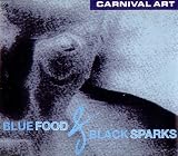Blue food and black sparks