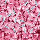 HERSHEY'S KISSES Candy Light Pink Foiled Milk Chocolate - Bulk Candy (Light Pink, 3lb)