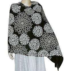 Shawls for Women Kashmir Sozuni Design Wool Accessory 28 x 75 inches (ebsp017)