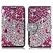 iPhone 6 6S Plus Case - Cellularvilla Pu Leather Wallet Diamond Design Sparkle Glitter Card Flip Open Pocket Case Cover Pouch for Apple iPhone 6 6S Plus 5.5
