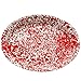 Crow Canyon Home Enamelware Oval Platter, 17.5 inch, Red/White Splatter