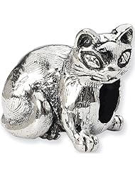 Reflection Beads Silver Siamese Cat Bead