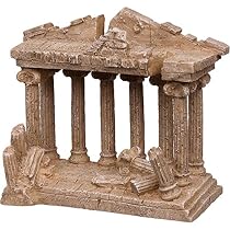 Petco Medium Greek Temple Aquarium Ornament Ruins Collection, Tan
