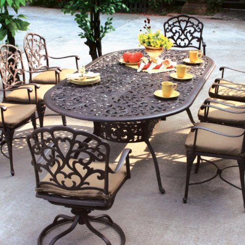Darlee Catalina Cast Aluminum Patio Dining Set Seats 8 Your Extra