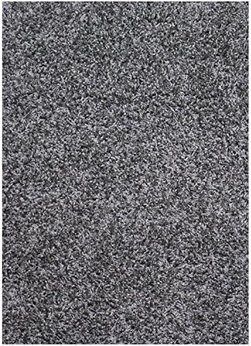 Smoke Grey Super Shag Solid Color 5x8 Area Rug - 5'3"x7'7"