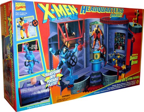 X-MEN HEADQUARTERS PLAYSET Featuring The DANGER ROOM & Loaded with X-Citing Features (Originally Released in 1995)-image