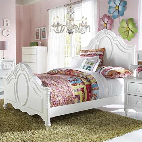 Samuel Lawrence Furniture SweetHeart Panel Bed in White - Twin