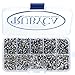 RUBYCA 570 Sets Czech White Clear Crystal Rapid Rivets Silver Color Metal Studs DIY LeatherCraft Kit
