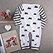 Baby Girl Boy Clothes Striped Bodysuit Romper Sleepwear Pajamas Outfits Costume (0-3 Months, White)