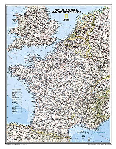france belgium and the netherlands classic laminated national geographic reference map