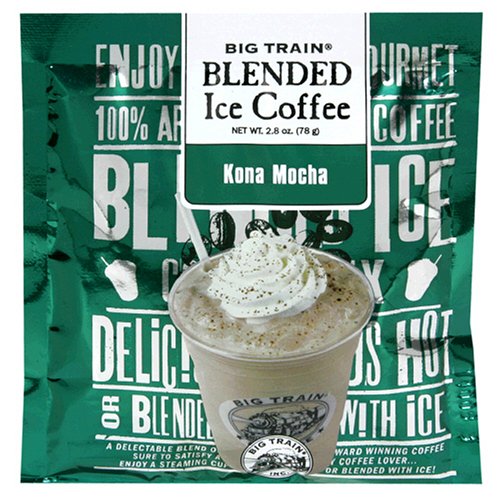 Big Train Kona Mocha Blended Ice Coffee (single serve bag), Pack of 25 2.8-Ounce Units (70-Ounces)