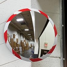 See All PLX26RT Convex Mirror, Acrylic Plastic Face, High Visibility Edge, Indoor Use, 26" Diameter