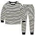 CNBABY Toddler Boys Striped 2 Piece Pajama Set 100% Cotton (1-8Years)