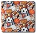 Collected Memories PB-Team-Sports Fabric-Covered Post-Bound 12-by-12-Inch Scrapbook Album, Sports