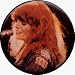 Linda Ronstadt - Wanna Be a Girl Scout (Face Shot) - Authentic Retro 1980's 1.25 Button / Pin