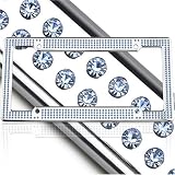 Swarovski Rhinestone VIP License Plate Frame - Light Blue