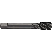 Dormer MTT-X E043 Powdered Metal Pipe Tap, Spiral Flute, BSP, Black Oxide Finish, Round Shank With Square End, Modified Bottoming Chamfer
