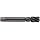Dormer MTT-X E043 Powdered Metal Pipe Tap, Spiral Flute, BSP, Black Oxide Finish, Round Shank With Square End, Modified Bottoming Chamfer