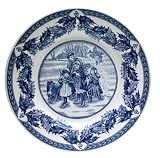 Spode Blue Room Annual Victorian Children Gathering Mistletoe 8-Inch Plate