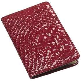 Cole Haan Hand-Woven Patent Leather Cover for 2nd Generation Kindle,Ruby Sugar