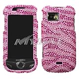 61DCN1J4RwL. SL160  Hot Pink Zebra Diamante Protector Case Cover for Samsung Mythic A897 AT&T