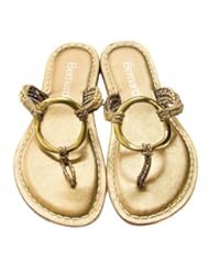 Shoes: Bernardo Medieval Woven Gold 12 - Bernardo