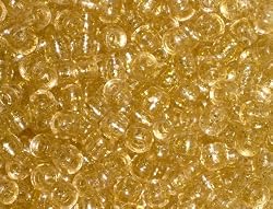 Gold Sparkle Glitter Crow Beads Pony Beads, 100pc pkg