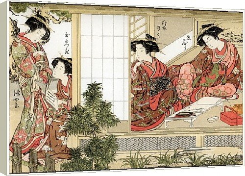 Box Canvas Print of Japanese Beauties, 1776 (1886). from Heritage-Images