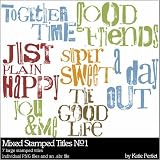 Photoshop Brushes - Mixed Stamped Titles No. 01