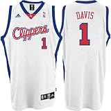 Men's Baron Davis #1 Los Angeles Clippers Embroidered NBA Swingman Basketball Jersey by Adidas (Whit(Size=X-LARGE)