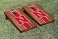 Nebraska Cornhuskers Cornhole Game Set Rosewood Stained Stripe Version