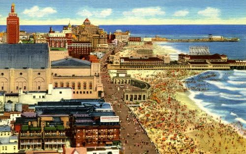 Atlantic City 'World's Playground'. An 8x10-inch enlargement of a Vintage Postcard