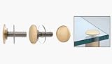 CRL Brass Low Profile Standoff Cap Assembly for 1-1/4 Standoff Bases