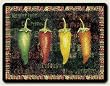 Large Cutting Board ~ Chili Peppers ~ made of tempered glass ~ code 264