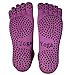 CXYY 4 Pairs Cotton Yoga Socks with Five Full toe Non Slip Grips Pilates Socks ( Black Purple Pink Gray)