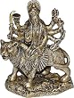 Religious Statue Hindu Goddess Durga Brass Figurines 5.5 x 2 x 7 inches