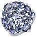 4.70 Carat Genuine Tanzanite Sterling Silver Ring